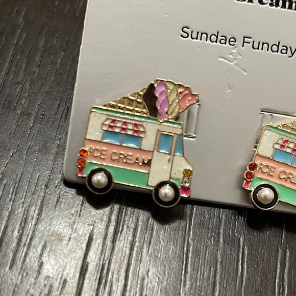 NWT • SUGARFIX by BaubleBar •  'Whipped Cream Whip' Ice Cream Earrings • - Picture 3 of 6